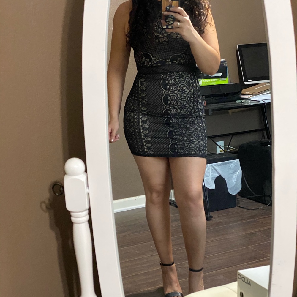 Black lace dress